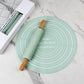 Round Silicone Kneading Pad With Rolling Pin