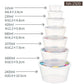 Pack Of 7 - Round Sealed Storage Container