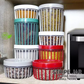 Food Storage Stripe Jar 3Pcs
