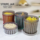 Food Storage Stripe Jar 3Pcs