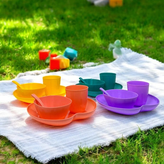4 In 1 Kids Plastic Dinner Set