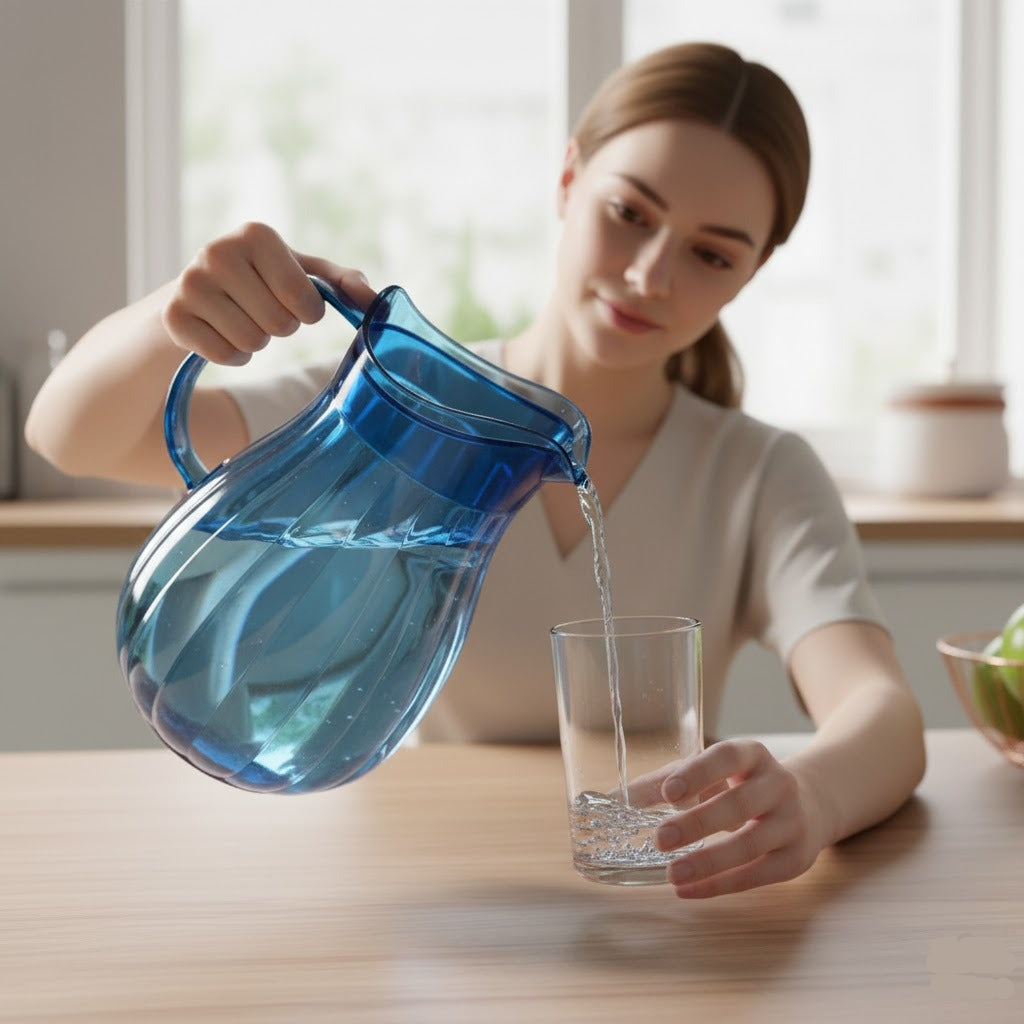 Acrylic Wavy Design Water Jug
