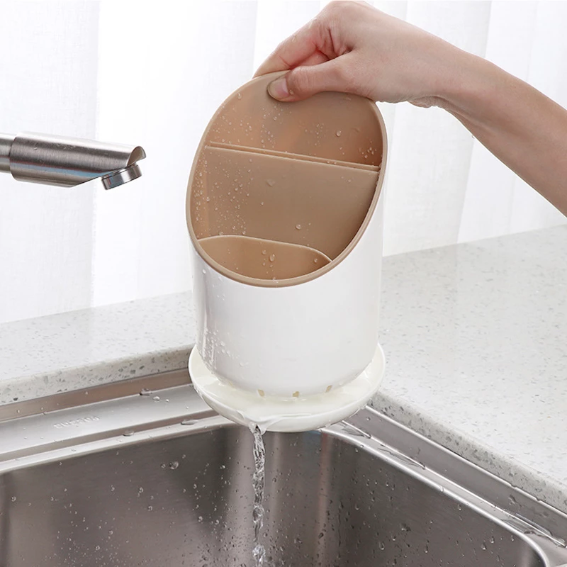New Cutlery Storage Rack Fast Dry Drain Container