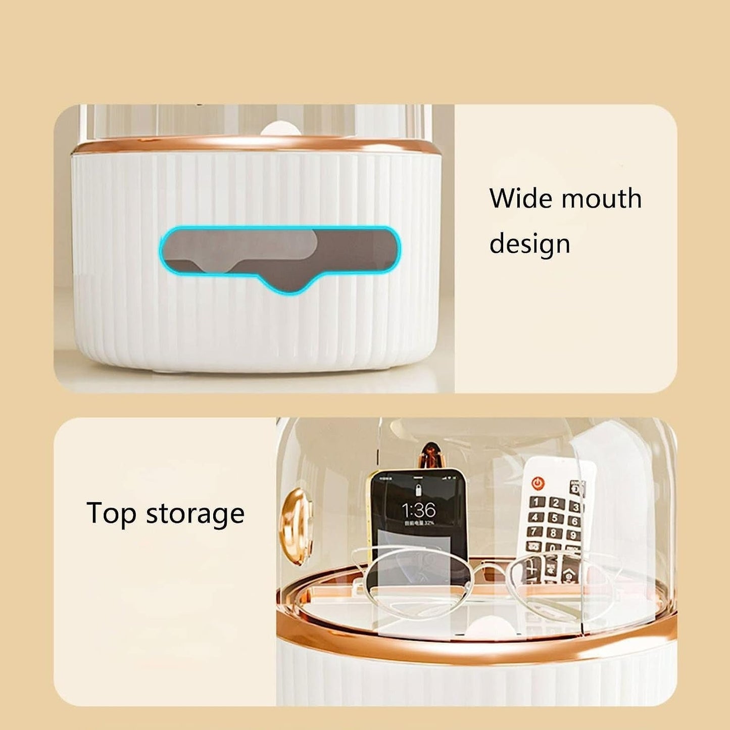 Multi-Functional Storage Case Tissue Box Holder