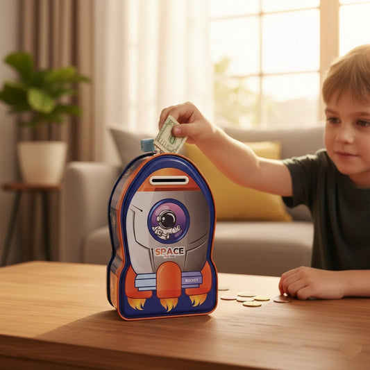 Astronote Rocket Metal Money Saving Box