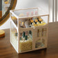 Glass Cosmetic And Makeup Brush Organizer