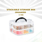 2 Layer 6 Grid Portable Storage Box