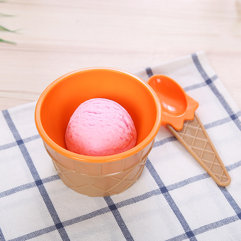 2PCs Creative Ice Cream Shape Bowl