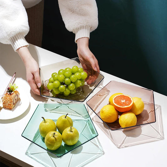 Creative Transparent Tableware Fruit Plate