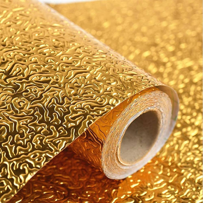 Self Adhesive Golden Texture Marble Sheet (60x200 CM)