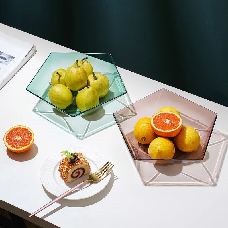 Creative Transparent Tableware Fruit Plate