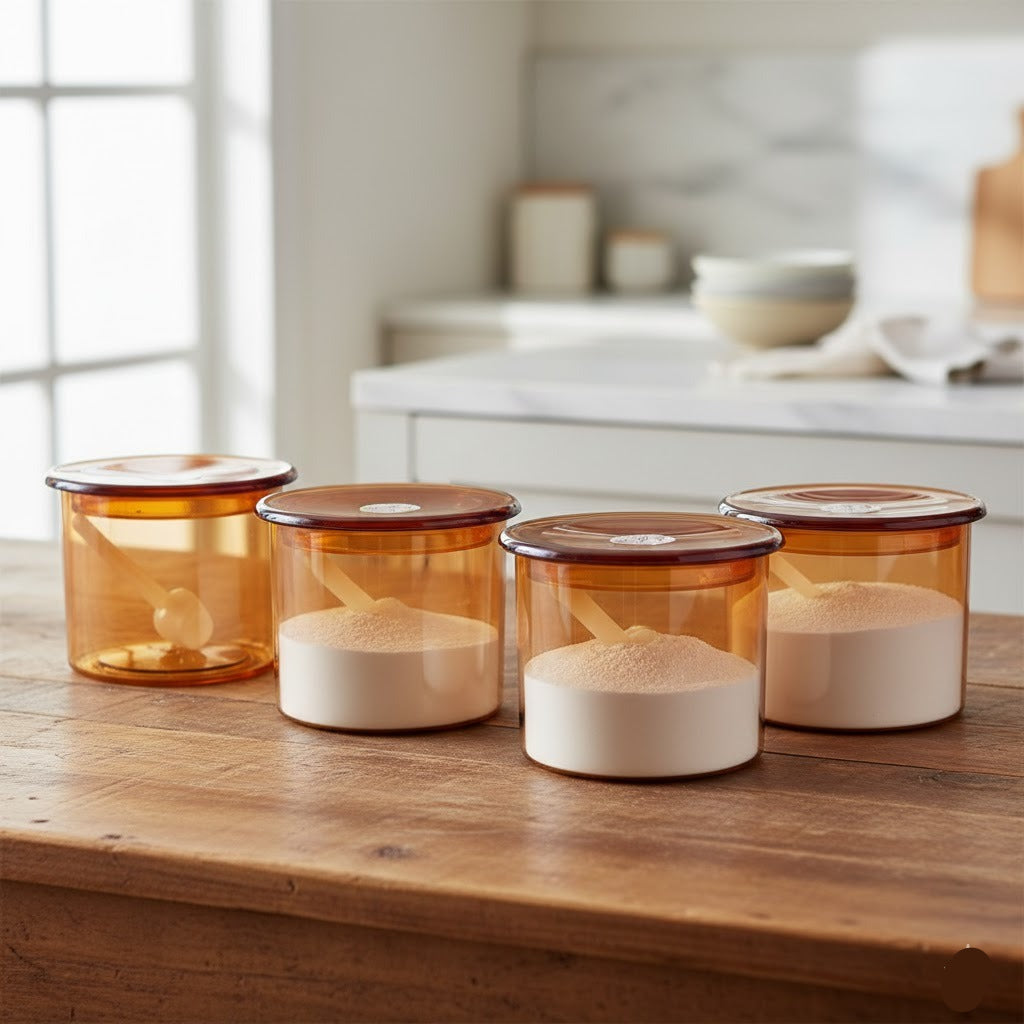 Acrylic Round Spice Storage Jar