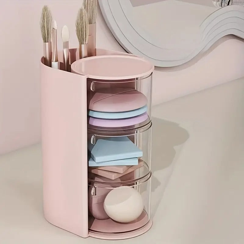 3 Layer Rotating Makeup Organizer
