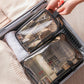 3PC Transparent Waterproof Travel Cosmetic Bag