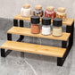 3 Layer Wooden Spice Organizer Rack (No Jars)