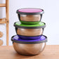 3PCs Stainless Steel Food Storage Bowl