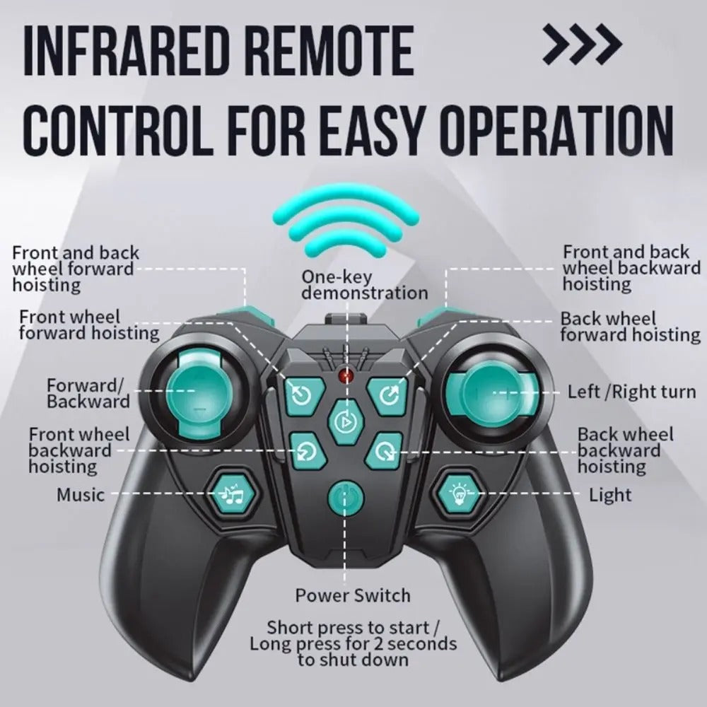 Remote & Watch Control Stunt Spray Robot Car