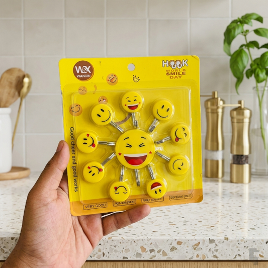 10Pcs Smiley Emoji Self Adhesive Hooks