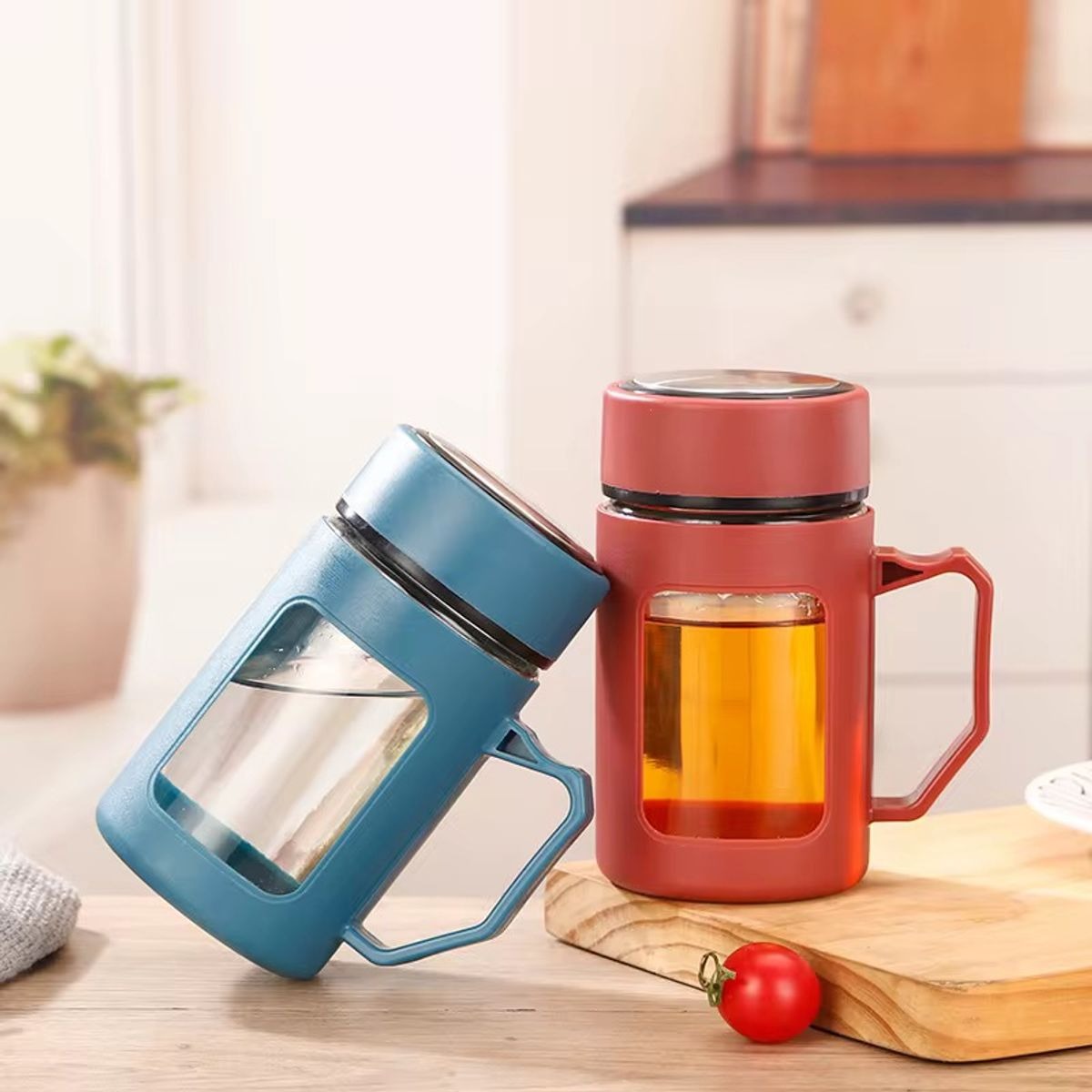Double Layer Travel Glass Mug