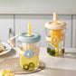 Cute Cartoon Flower Glass Cup