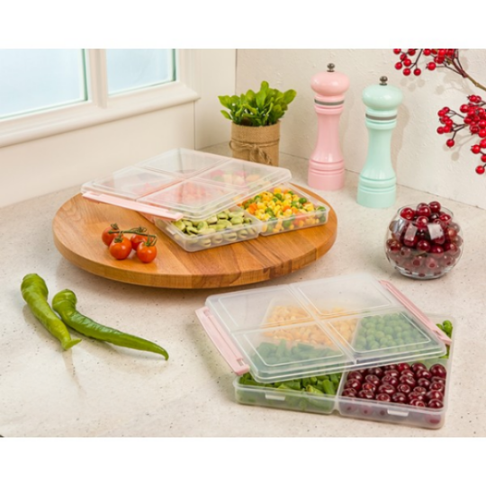 4 Section Food Container With Lids