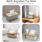Acrylic Tissue Box With Bamboo Wood Lid