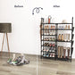 7 Layer Durable Metal Shoe Rack with Side Pockets
