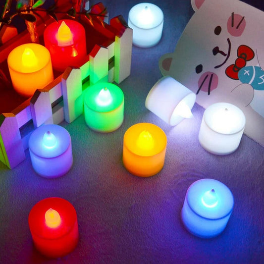 Pack Of 2 - LED Multi-Color Candle Light Decoration Ornamental No Heat.