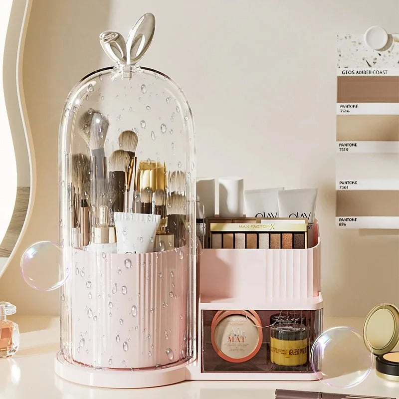 360° Rotating Dustproof Cosmetic Organizer