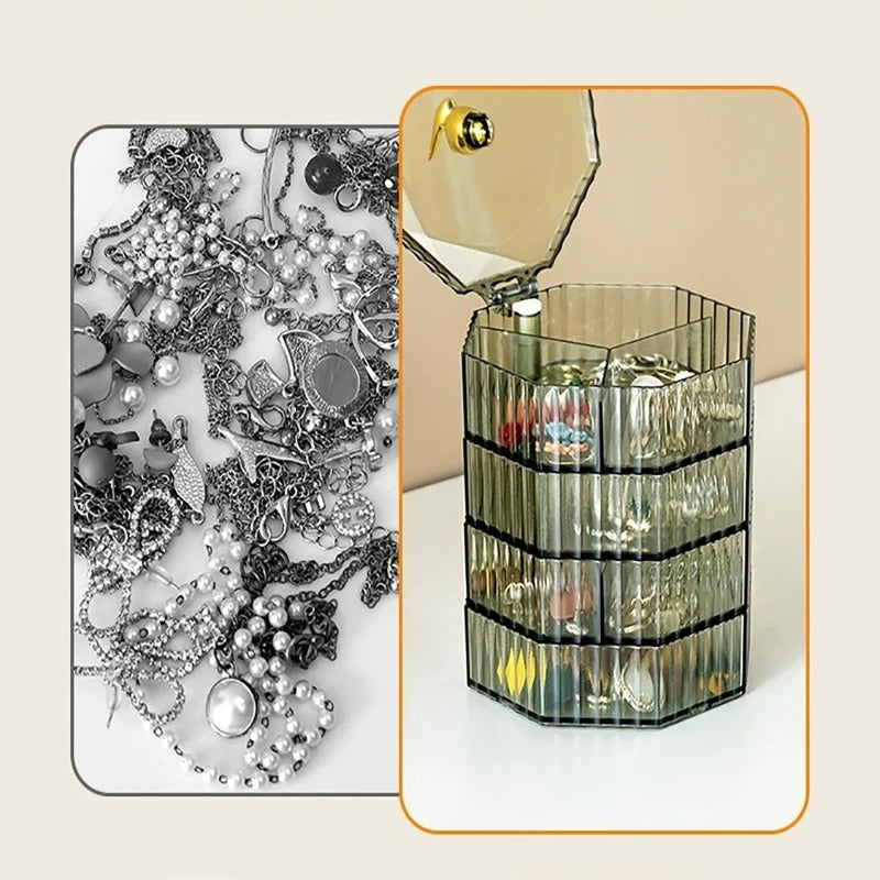4 Layer Rotating Jewelry Storage Organizer