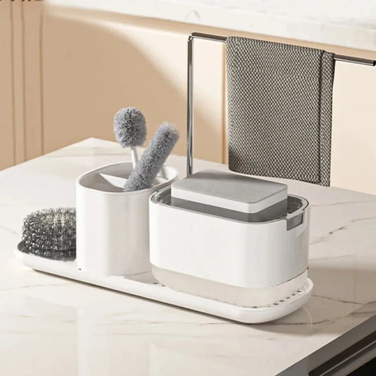 Multipurpose Kitchen Sink Caddy and Dispenser Set