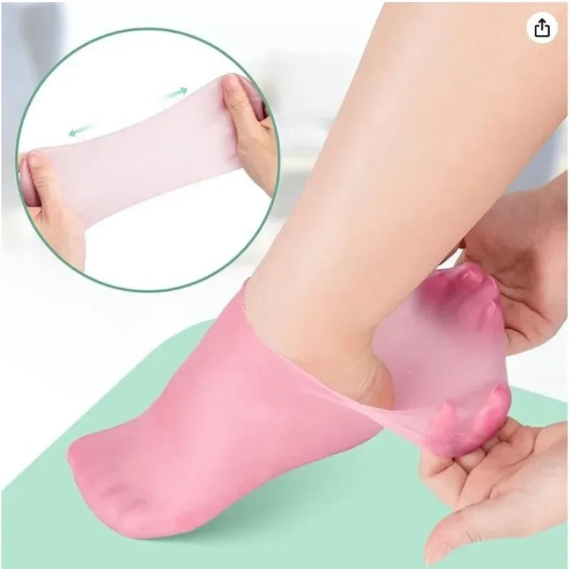 1 Pair Silicone Gel Moisturizing Socks