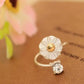 Beautiful Daisy Flower Adjustable Finger Ring