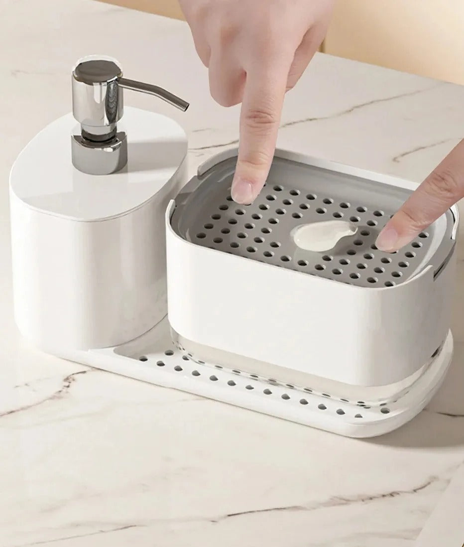 Multipurpose Kitchen Sink Caddy and Dispenser Set
