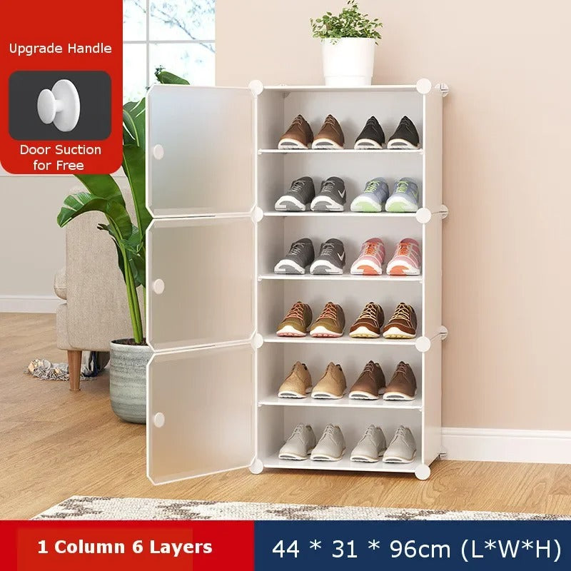 Space-Saving Attachable Cabinet Shoe Rack