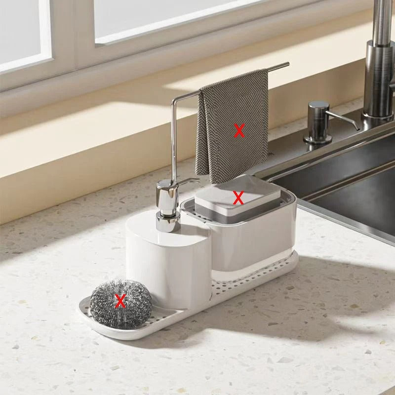 Multipurpose Kitchen Sink Caddy and Dispenser Set