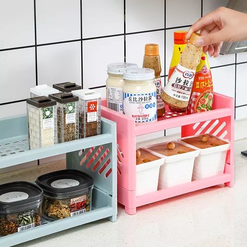 Multifunctional 2 Layers Desktop Organizer Storage Rack.