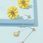 Yellow Sun Flower Stud Earrings