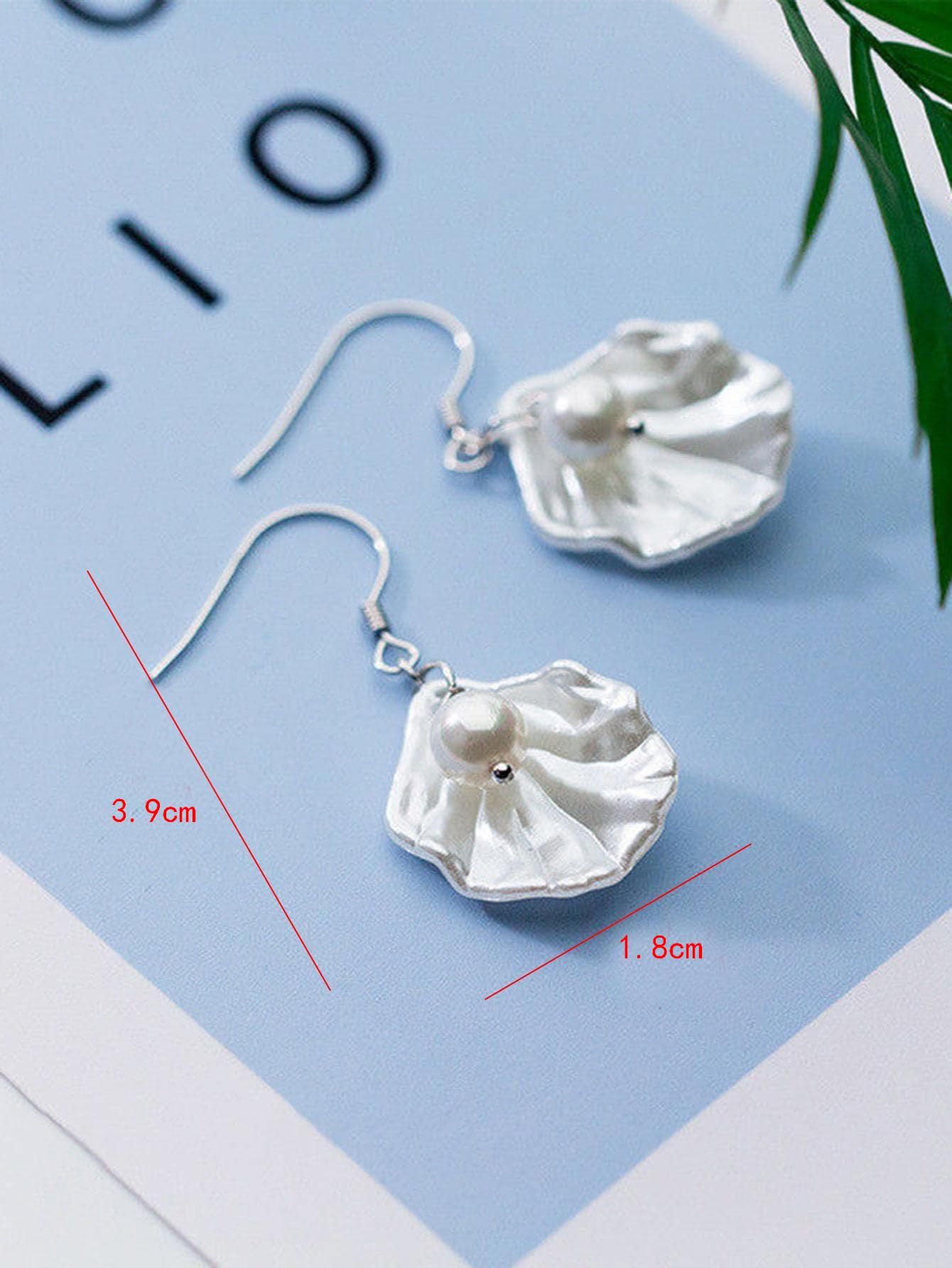 Elegant Pearl Petal Earrings