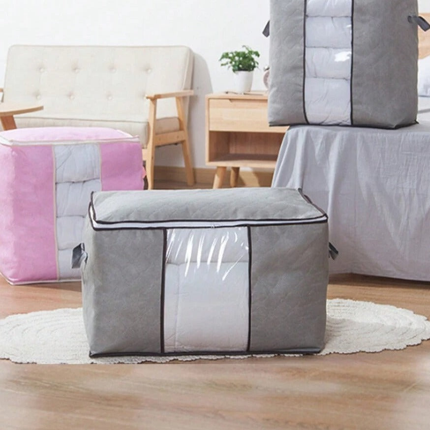 Multipurpose Storage Bag & Organizer for Clothes & Blanket | Grey