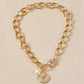 Luxurious Ancient Coin Pearl Pendent Necklace
