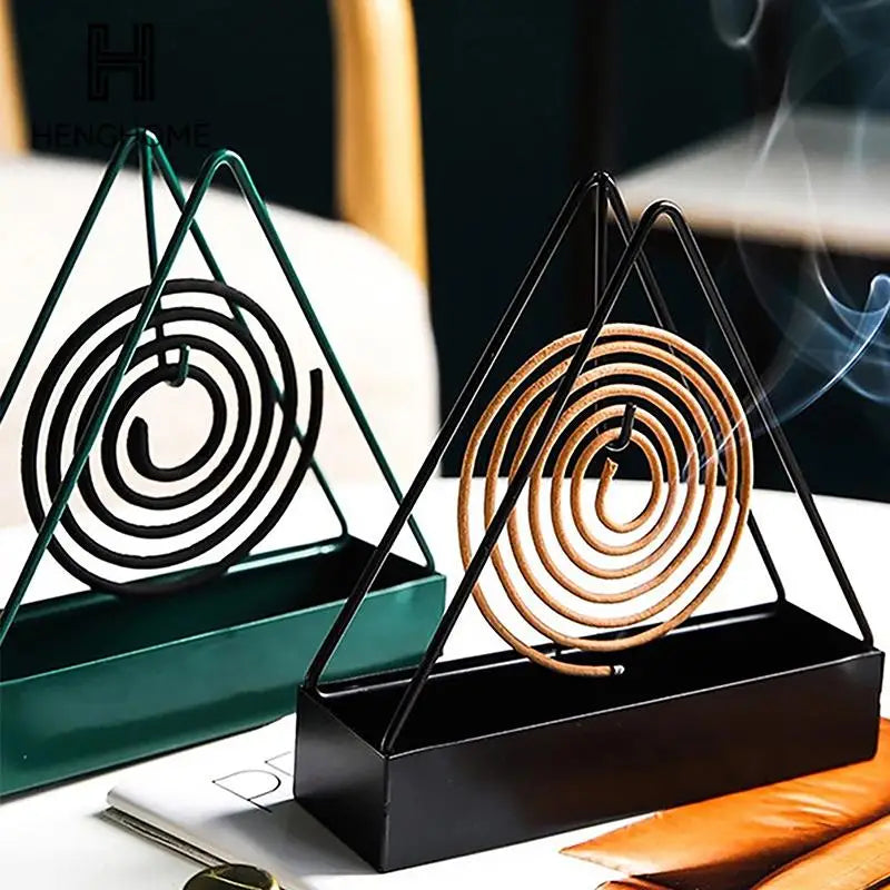 Triangular Shape Wrought Plastic Mosquito Coil Holder