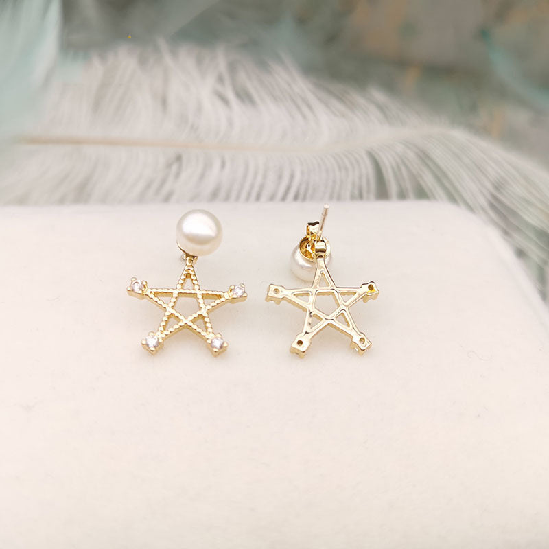 Pearl Star Shape Earrings