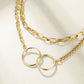 Vintage Double Layer Chain Linked Circle Pendent