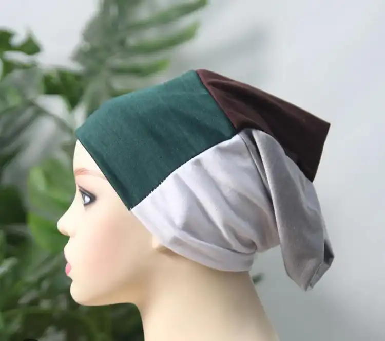 4 in 1 Muslim hijab cap Random Colors