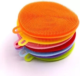 Silicone Dish Round Sponge for Multipurpose Use
