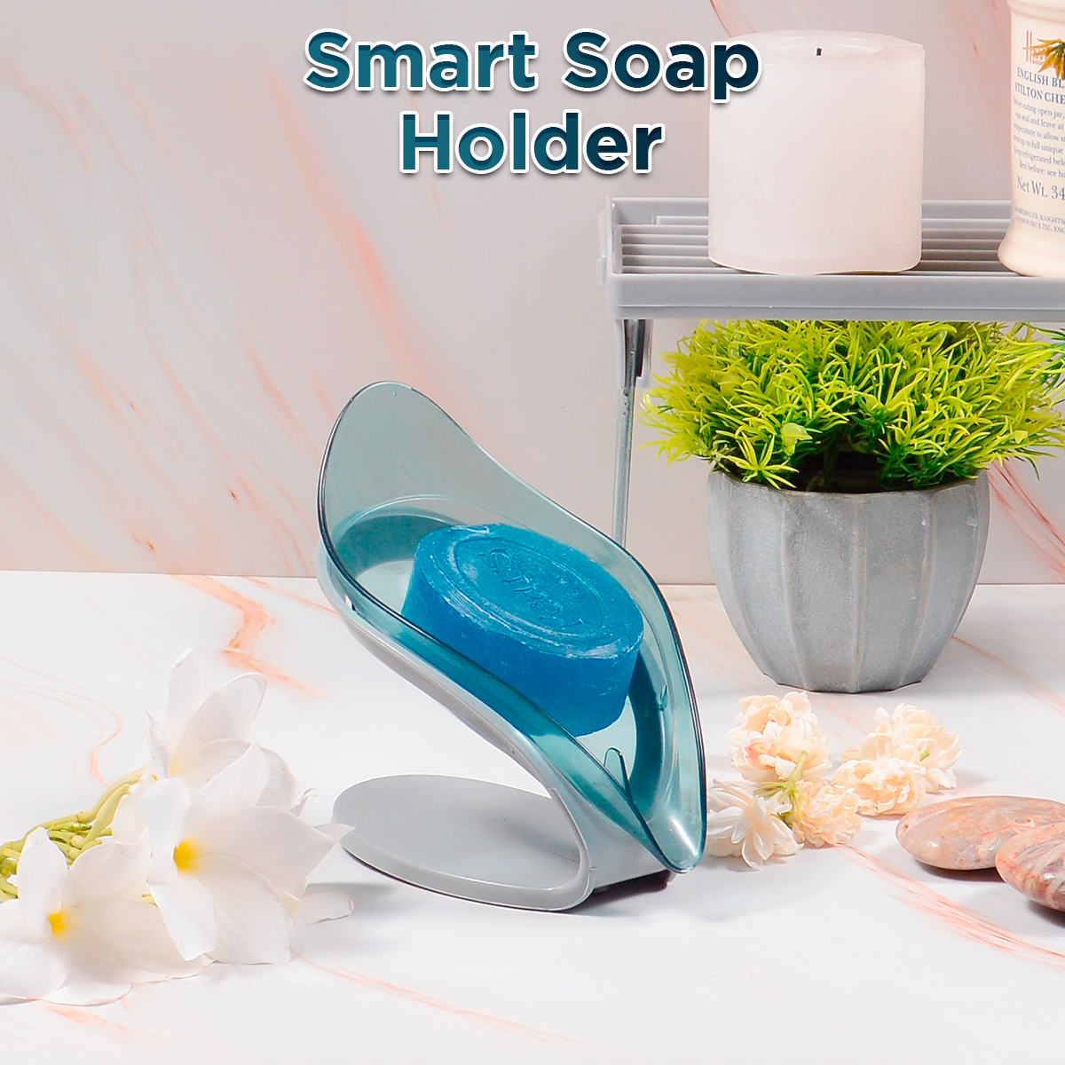 Leaf Style Smart Soap Dish Holder.