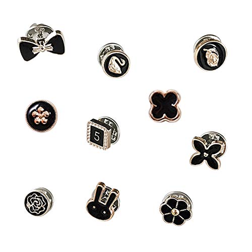 10pcs/Set Beautiful Different Design Button Brooch