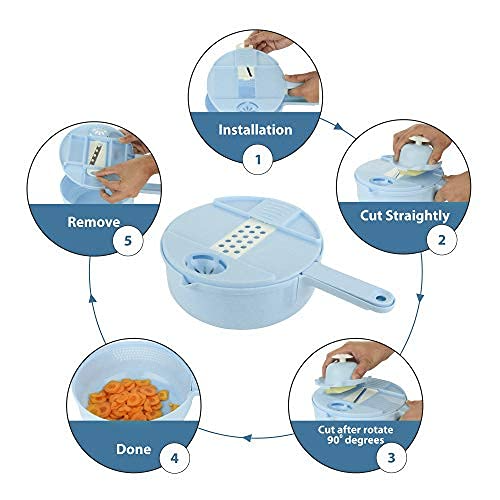 6 in 1 Multi-Function Manual Vegetable Chopper