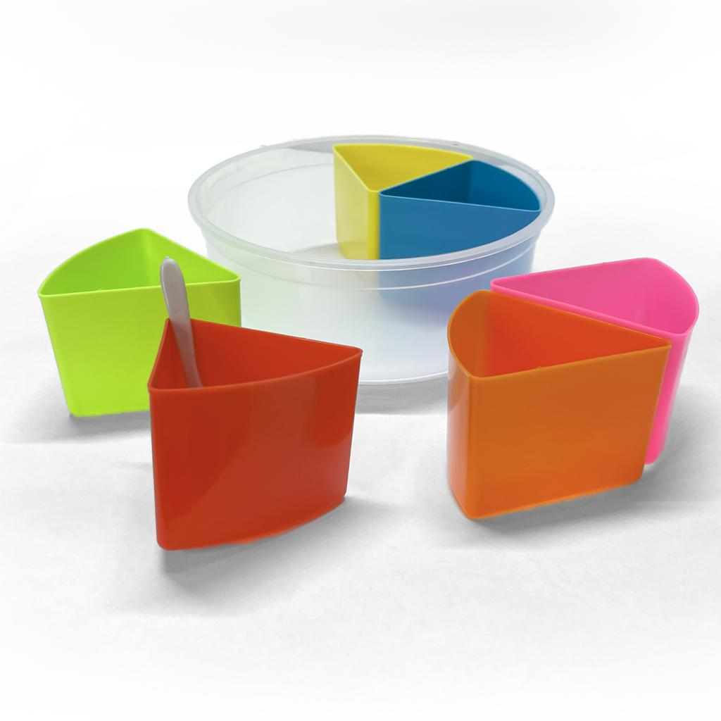 6 Cell Colorful Spice Rack Set.